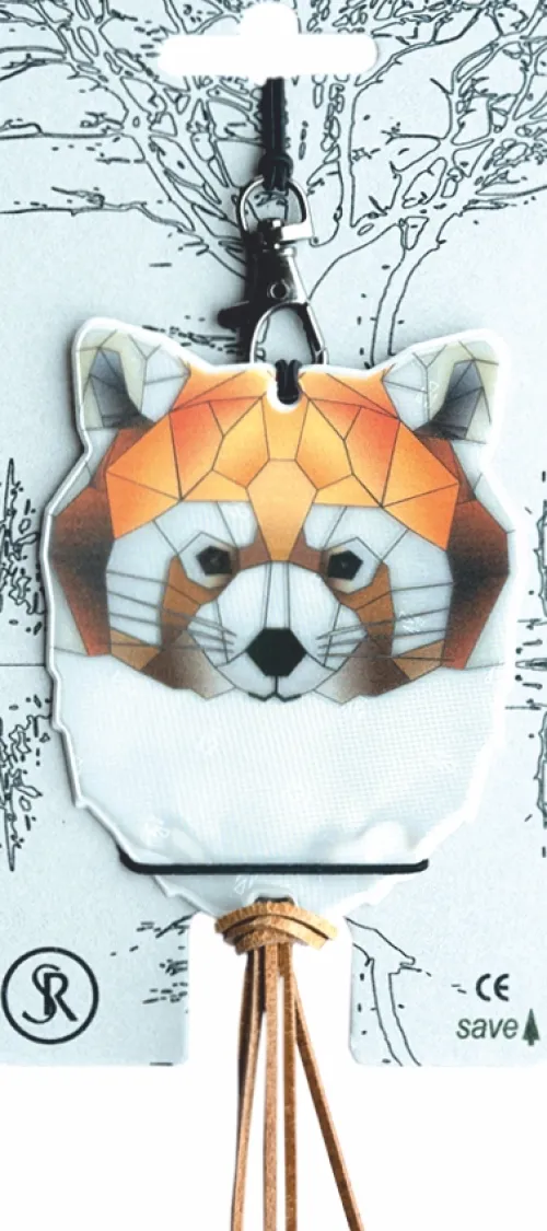 Softreflector ORIGAMI (Red Panda) Reflektor für Taschen und Kleidung*Bookchair Vertrieb Clearance