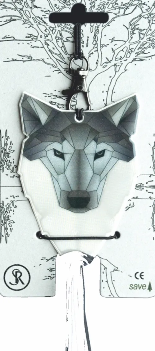 Bookchair Vertrieb Bastelpapier & Origami-Softreflector ORIGAMI (Wolf) Reflektor für Taschen und Kleidung