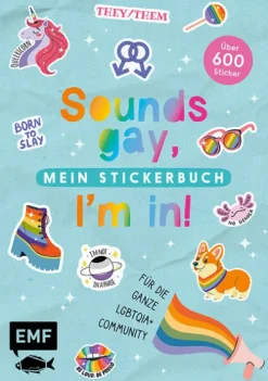 Sounds gay, I'm in! - Mein Stickerbuch: Für die ganze LGBTQIA+ Community*Edition Michael Fischer Outlet