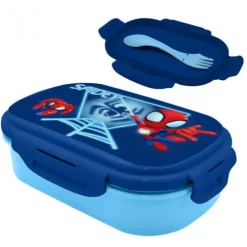 Küche & Esszimmer-Spiderman Blue Web Sandwichbox + Besteckset