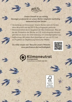 Naumann & Göbel Verlagsg. Notizbücher & -Blöcke*Spread Your Wings . Nachhaltiges Notizbuch in A5 mit Hardcover und Vogel-Motiv