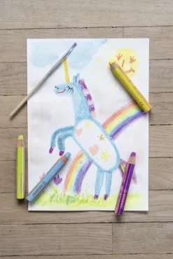 Stabilo Buntstifte-Buntstifte woody 3in1, 6er Set mit Spitzer