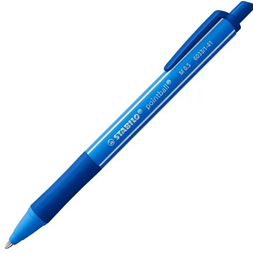 STABILO Kugelschreiber-Druck-Kugelschreiber - pointball colorful, Einzelstift - ultramarinblau