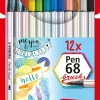 Stabilo Kalligraphie & Handlettering-Filzstifte Pen 68 brush, 12er Set
