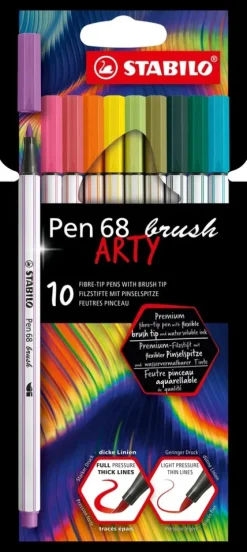 Filzstifte Pen 68 brush ARTY 10er Set*Stabilo Discount