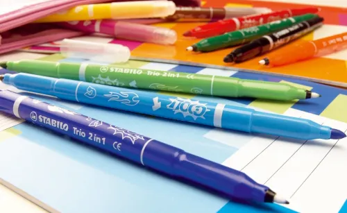 Stabilo Buntstifte-Filzstifte und Fineliner Trio 2in1 10er Set