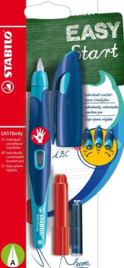 Stabilo Füller & Tinte*Füller EASYbirdy Feder A mitternachtsblau/azur für Rechtshänder