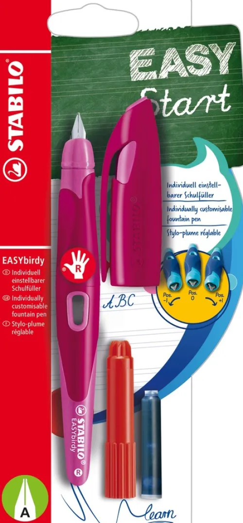 Stabilo Füller & Tinte*Füller EASYbirdy Feder A beere/pink für Rechtshänder