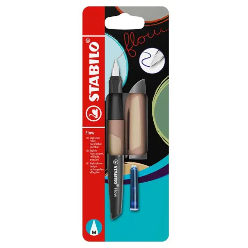STABILO Füller & Tinte-Füller Flow MONOCHROME, hellbraun, inkl. Patrone