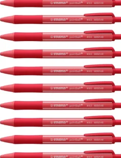 Kugelschreiber Druck-Kugelschreiber - pointball colorful, 10er Set - rostrot*STABILO Sale