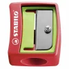 STABILO Buntstifte*Spitzer Spitzer woody 3 in 1 Spitzer, für extradicke Stifte - rot/grün