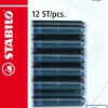Stabilo Füller & Tinte*Tintenpatronen blau 12er Set