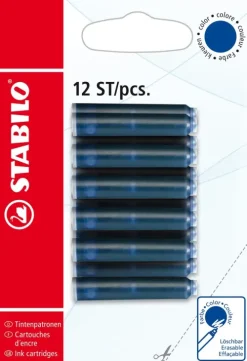 Stabilo Füller & Tinte*Tintenpatronen blau 12er Set