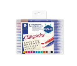 STAEDTLER Kalligraphie & Handlettering*Schreib- und Zeichbedarf 3005 Doppelfasermaler Kalligraphie, 12er Set