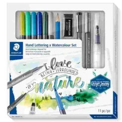 Schreib- und Zeichbedarf Handlettering Aquarell Set, 11er Set*STAEDTLER New