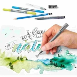 Schreib- und Zeichbedarf Handlettering Aquarell Set, 11er Set*STAEDTLER New
