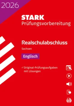 Stark Verlag GmbH Mittlere Reife·Fremdsprachen-STARK Englisch - Realschulabschluss 2026 Sachsen - Prüfungsvorbereitung