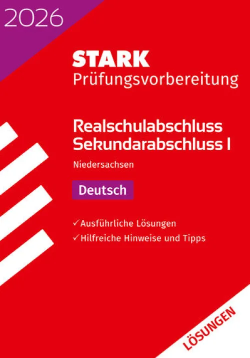 Stark Verlag GmbH Abi Trainer·Deutsch|Mittlere Reife·Deutsch-STARK Lösungen zu Deutsch - Realschulabschluss 2026 Niedersachsen - Prüfungsvorbereitung