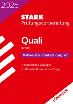 STARK Lösungen zu Mathematik, Deutsch, Englisch 9. Klasse - Quali Mittelschule 2026 Bayern - Prüfungsvorbereitung*Stark Verlag GmbH Discount