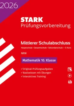 Stark Verlag GmbH Mittlere Reife·Mathematik*STARK Mathematik E-Kurs - Mittlerer Schulabschluss (MSA) 2026 NRW Hauptschule/Gesamtschule/Sekundarschule - Prüfungsvorbereitung