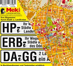 MeKi Landkarten GmbH Karten & Atlanten-Städteatlas Landkreis Bergstraße 1:13.000