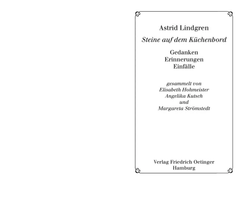 Oetinger Tagebücher|Literaturwissenschaft-Steine auf dem Küchenbord