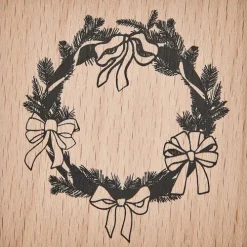 Stempel Kranz / Schleifen FSC 100% 70 x 70 mm*Rico Design GmbH & Co.KG Best