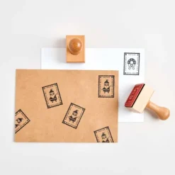 Rico Design GmbH & Co.KG Stempel & -Kissen-Stempel Weihnachtspost, Kranz FSC 100% 32 x 45 x 70 mm