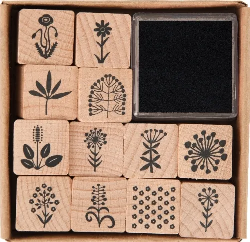 RICO-Design tap Stempel & -Kissen-Stempelset "Blumen"