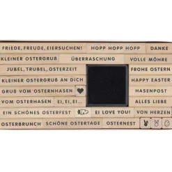 Rico Design GmbH & Co.KG Stempel & -Kissen-Stempelset Frohe Ostern FSC 100%, 26 Stempel