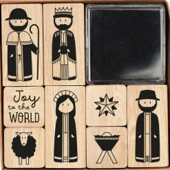 Brunnen-Verlag GmbH Stempel & -Kissen-Stempel-Set Krippe