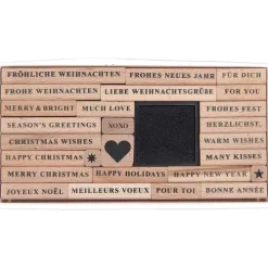 Rico Design GmbH & Co.KG Stempel & -Kissen-Stempelset Merry Christmas, Serif FSC 100%, 26 Stempel