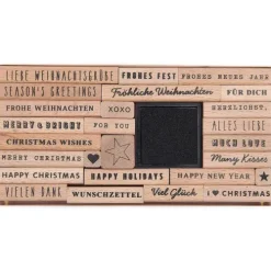 Rico Design GmbH & Co.KG Stempel & -Kissen-Stempelset Merry Christmas, Mixed type FSC 100%, 26 Stempel