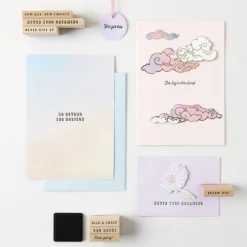 Rico Design GmbH & Co.KG Stempel & -Kissen*Stempelset Typo, The Sky is the Limit FSC 100%, 22 Stempel