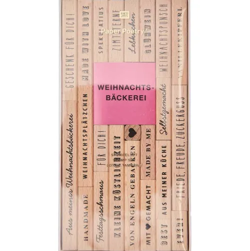 Rico Design GmbH & Co.KG Stempel & -Kissen*Stempelset Weihnachtsbäckerei FSC 100% 23 Stk