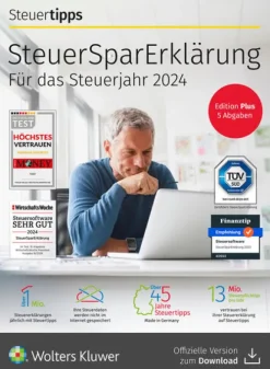 SteuerSparErklärung plus (Steuerjahr 2024) (Code in a Box)*Steuertipps Clearance