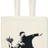 Stofftasche Banksy - Blumenwerfer*Anaconda Verlag Clearance