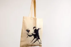 Stofftasche Banksy - Blumenwerfer*Anaconda Verlag Clearance