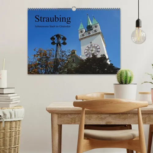Calvendo Wandkalender-Straubing, liebenswerte Stadt im Gäuboden (Wandkalender 2026 DIN A3 quer), Monatskalender