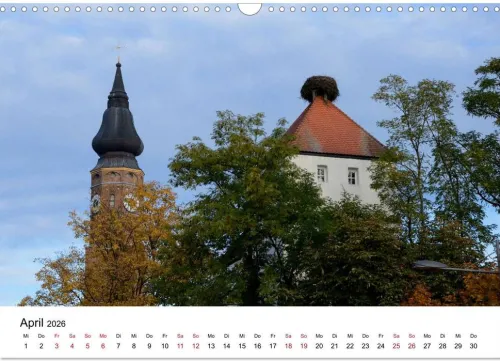 Calvendo Wandkalender-Straubing, liebenswerte Stadt im Gäuboden (Wandkalender 2026 DIN A3 quer), Monatskalender