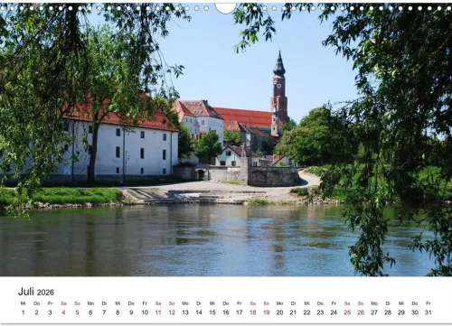 Calvendo Wandkalender-Straubing, liebenswerte Stadt im Gäuboden (Wandkalender 2026 DIN A3 quer), Monatskalender