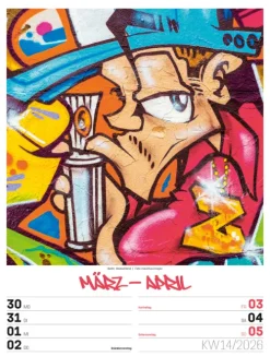 Ackermann Kunstverlag Wochenkalender-Street Art Wochenplaner Kalender 2026