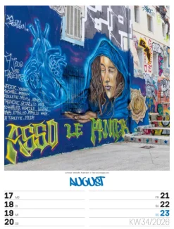 Ackermann Kunstverlag Wochenkalender-Street Art Wochenplaner Kalender 2026