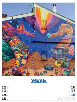 Ackermann Kunstverlag Wochenkalender-Street Art Wochenplaner Kalender 2026