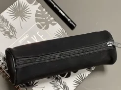 Stylex Federtaschen*Faulenzer, schwarz, Veloursoptik