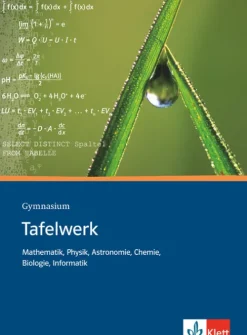 Tafelwerk Mathematik, Physik, Astronomie, Chemie, Biologie, Informatik. Sekundarstufe I und II. Gymnasium*Klett Ernst /Schulbuch
