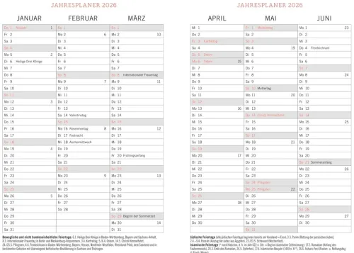 Heye Terminkalender*Tages-Kalenderbuch A6, schwarz 2026