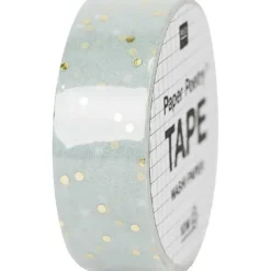 RICO-Design tap Klebstoff & Klebebänder*Tape, Punkte, Mint/Gold