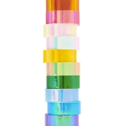 Rico Design GmbH & Co.KG Klebstoff & Klebebänder-Tape Set Mirror Rainbow, 10 Stk., 1,5 cm x 5 m