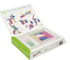 Tegu Modelle & Konstruktion-- 14 Magnetische Holzbausteine pink